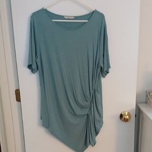 Soft Surroundings Teal Draped Tunic. Size L